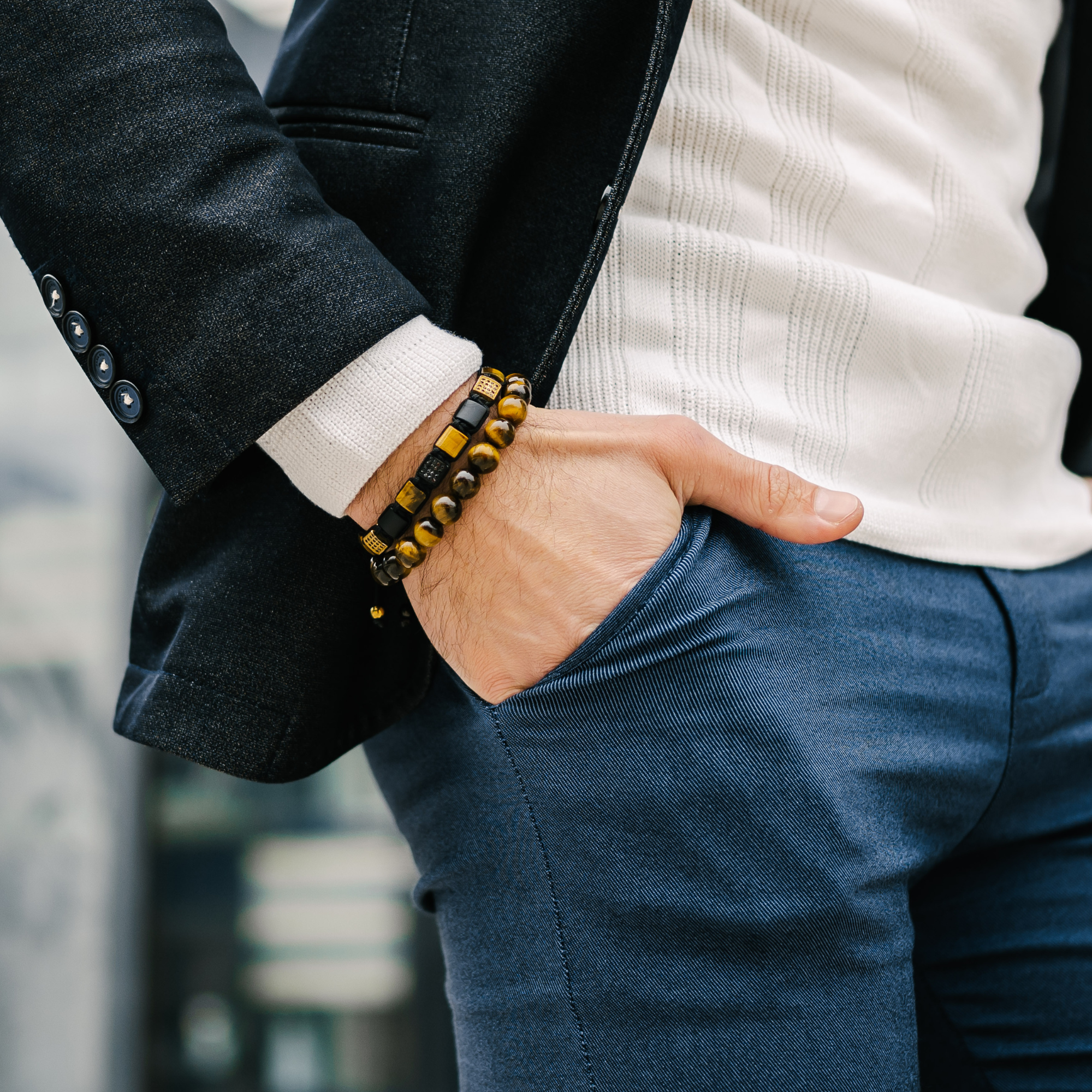 Brown Wristbands Set Of 4 Stylish Adjustable Mens Bracelets – VacationGrabs