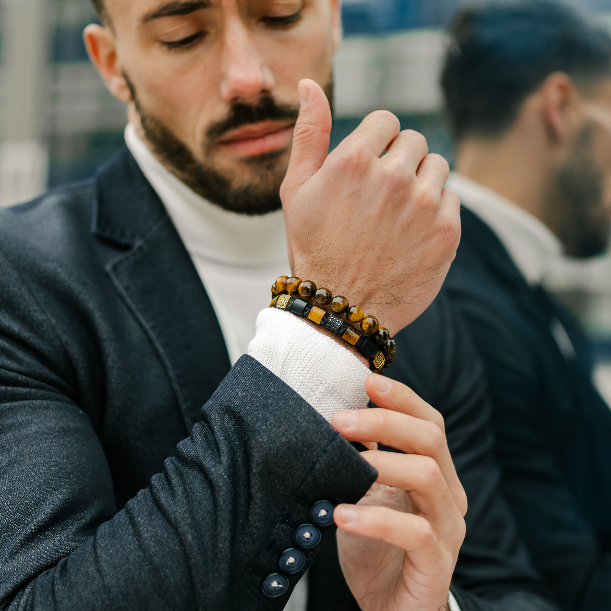 Men's HOWLITE Beaded Bracelet  Howlite Bracelet For Men – GT