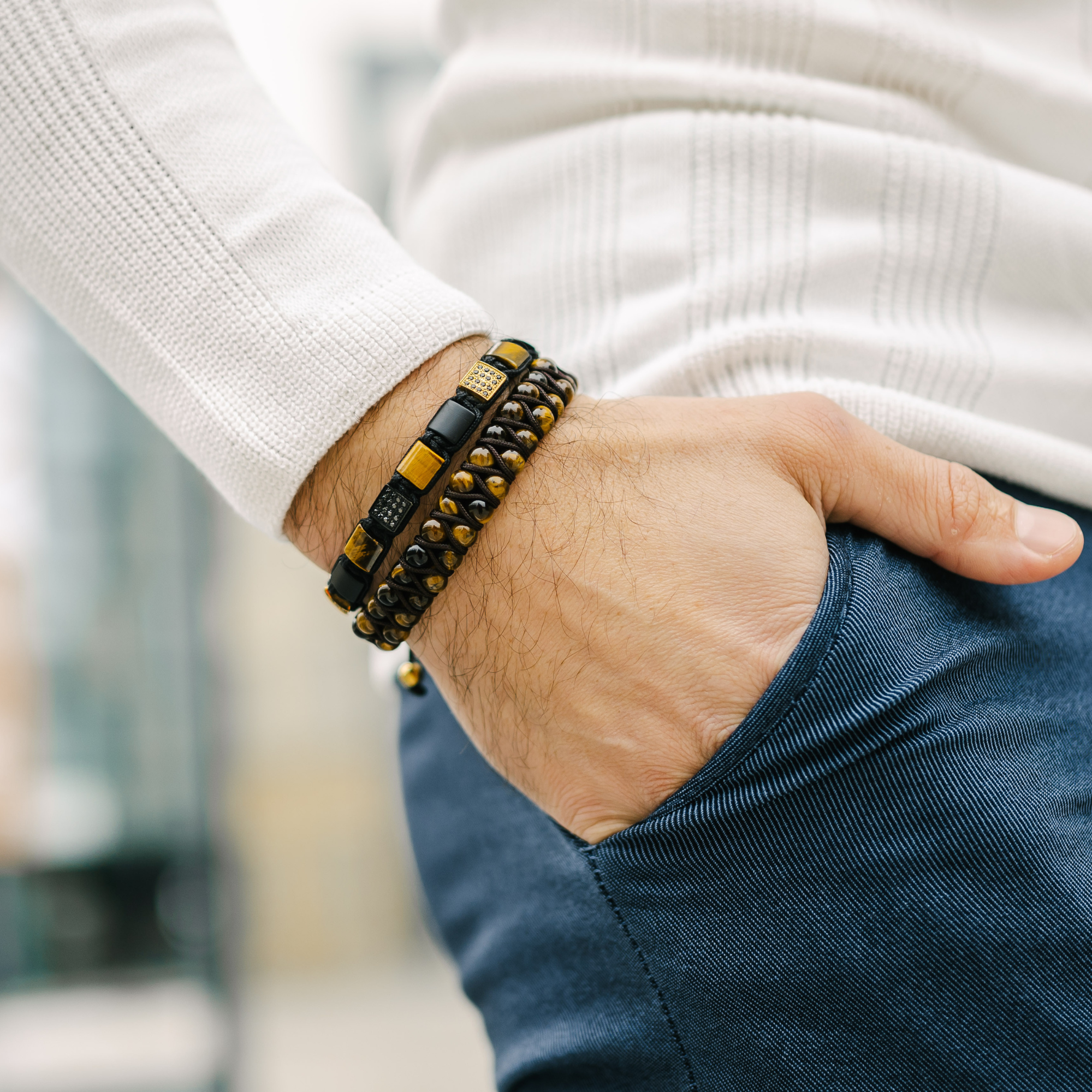 Tiger Eye Gemstone Motivational Bracelet for Men and Women – The Hustle  Prevails