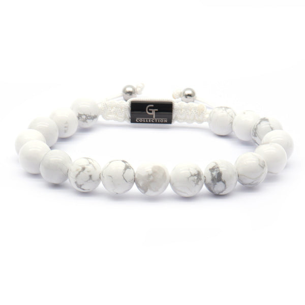 Inspirational Beaded Bracelet | White Howlite Beaded Bracelet