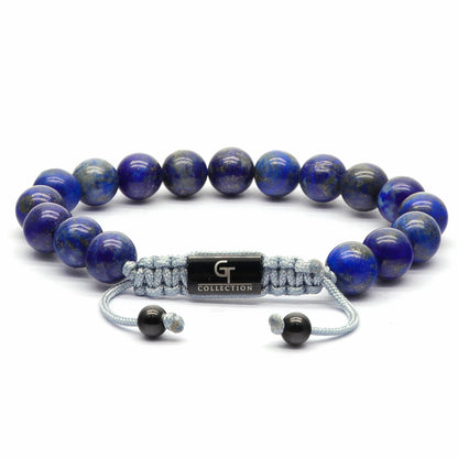 Bracelet - Men's LAPIS LAZULI Beaded Bracelet - Blue Gemstones