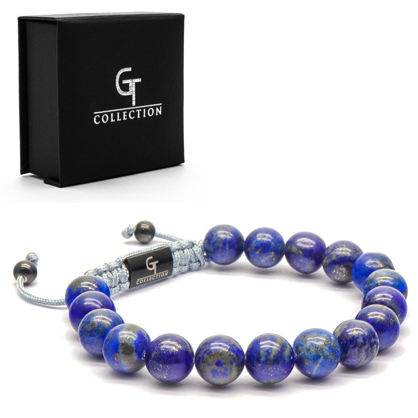 Bracelet - Men's LAPIS LAZULI Beaded Bracelet - Blue Stones