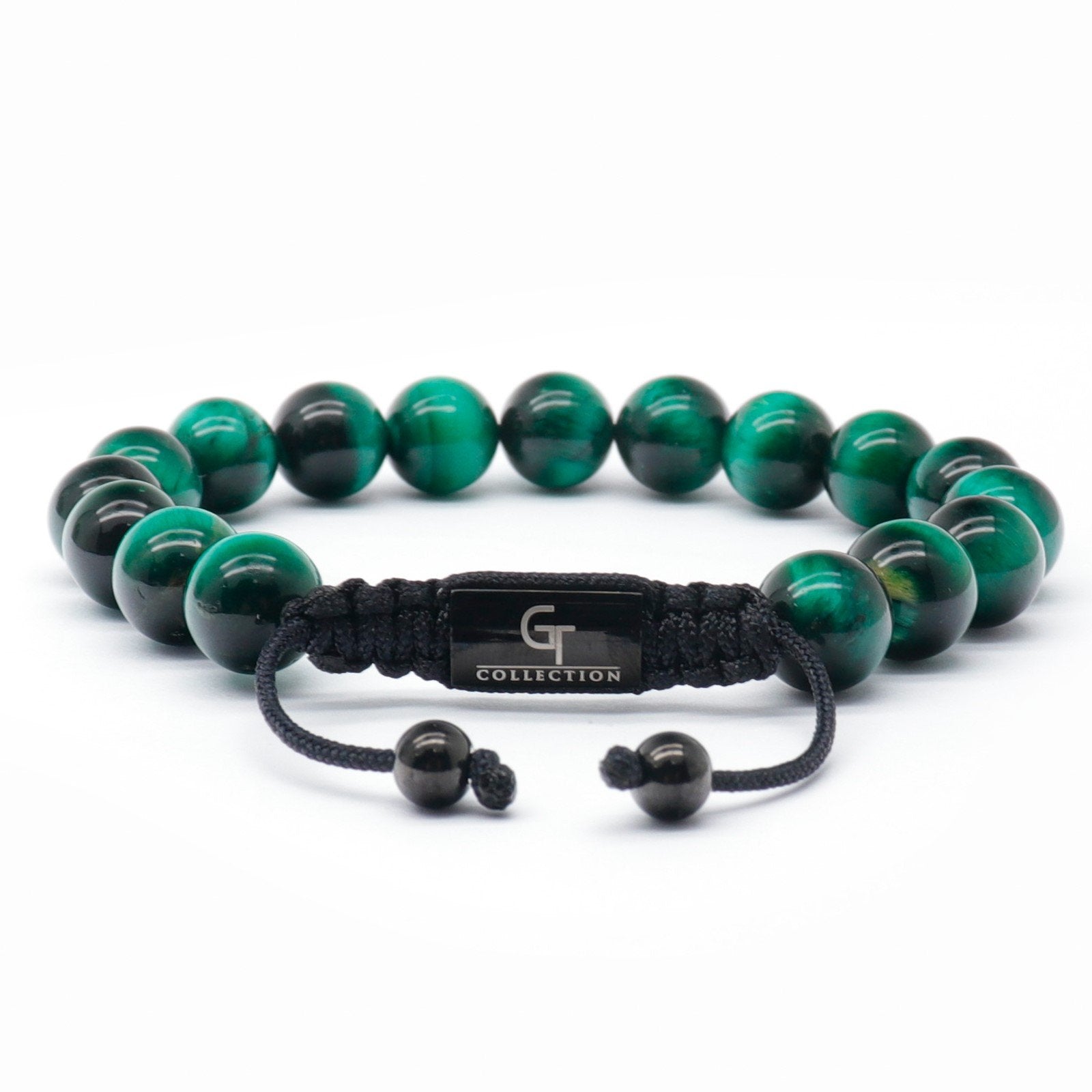 Bracelet - Men's MALACHITE Beaded Bracelet - Green Gemstones