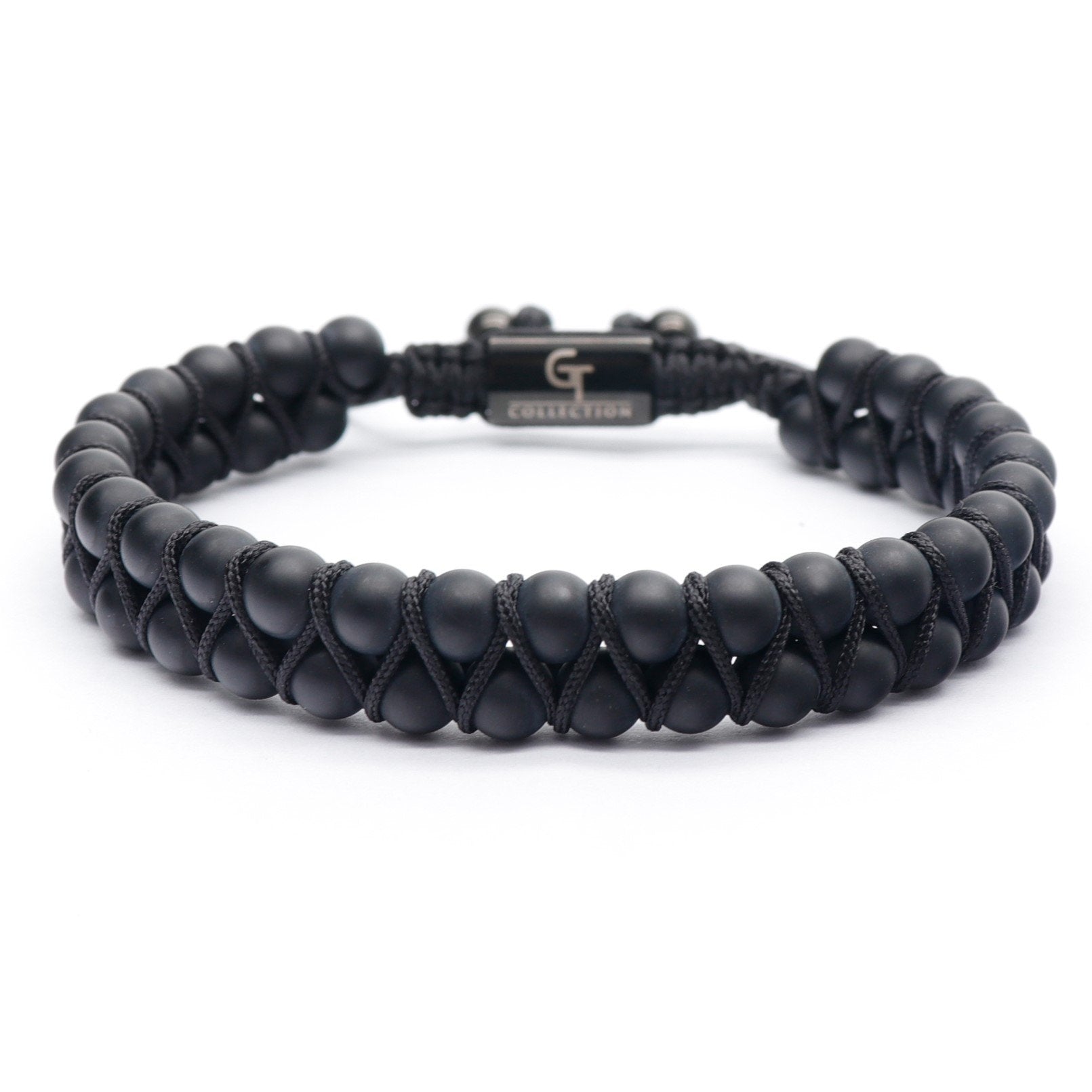 Black Lava & Grey Gemstone Bracelets
