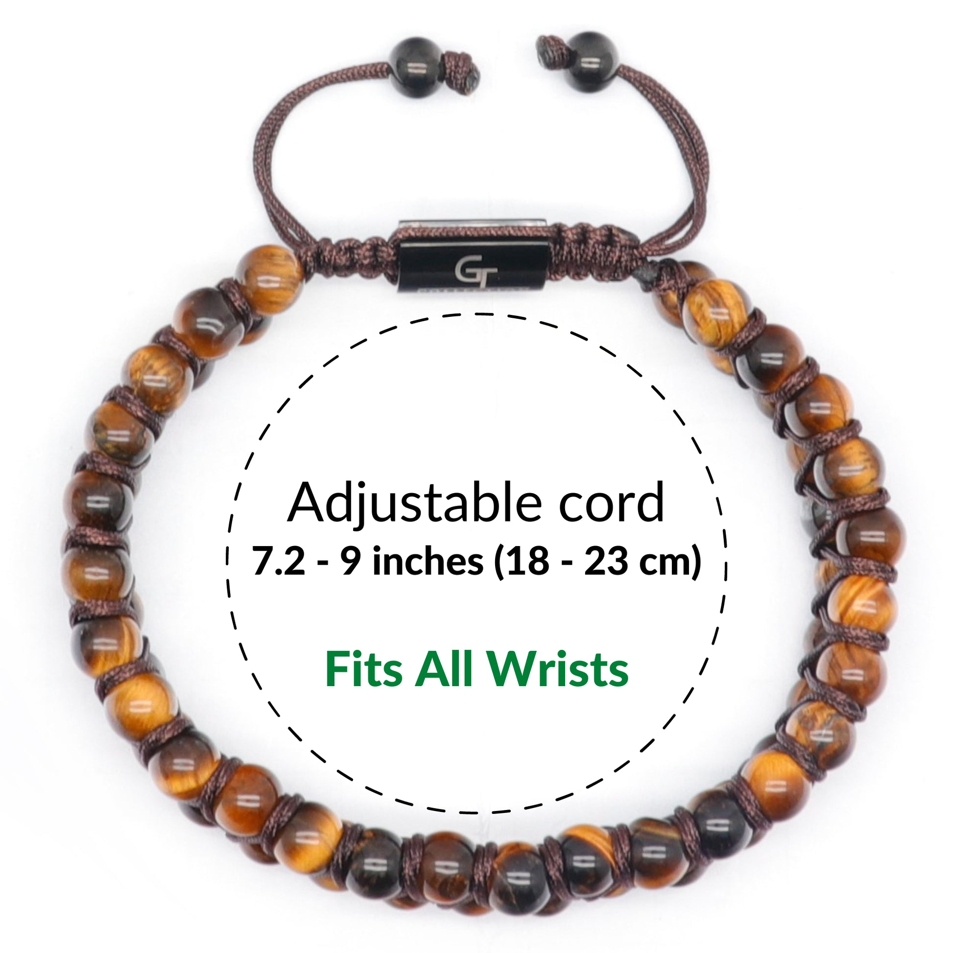 Green Tiger Eye and Gold Bead bracelet for Men — WE ARE ALL SMITH